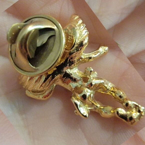 Authentic Kirk's Folly Golden Cherub Angel Pin Signed #KirksFolly 1" #NWOT - Picture 5 of 6